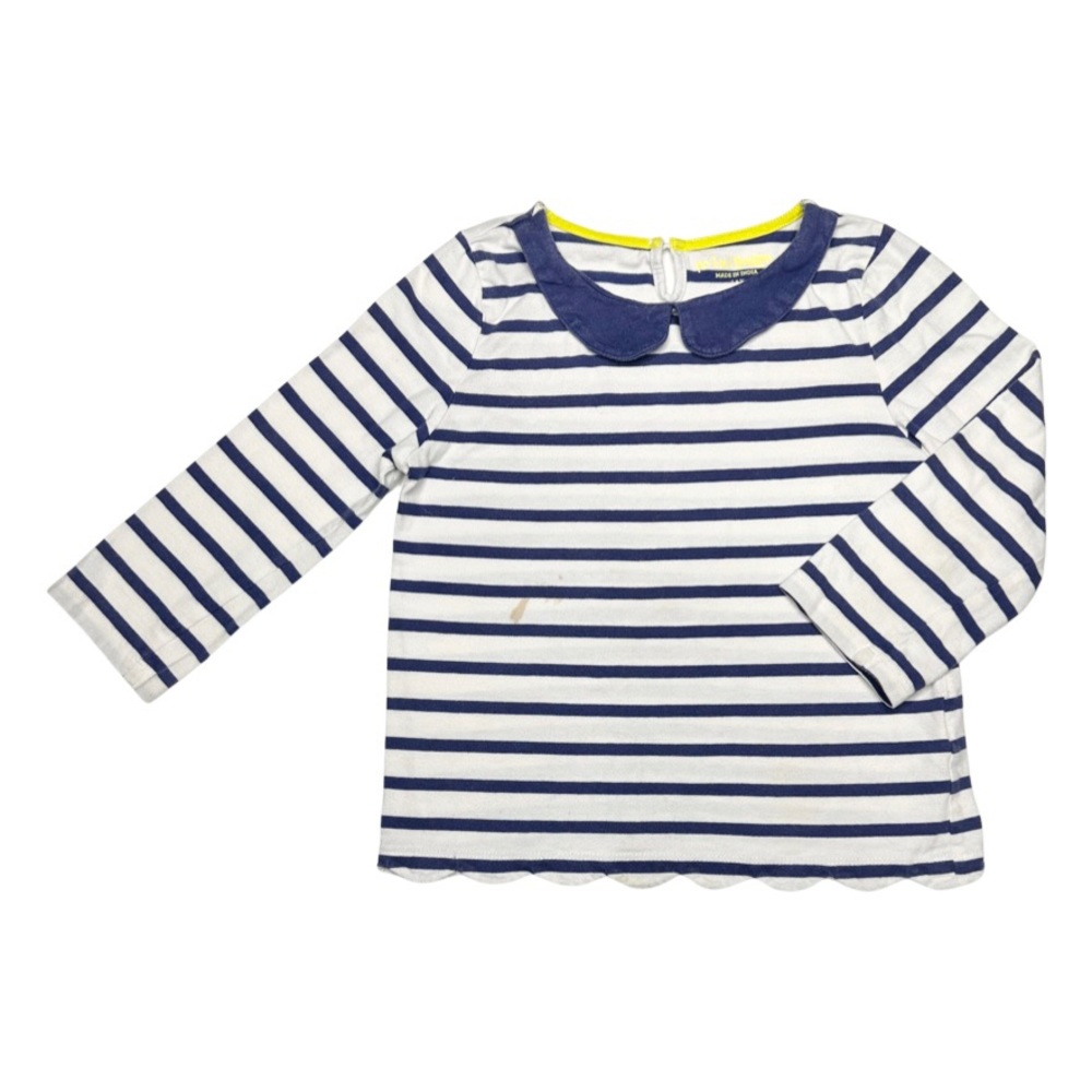 Mini Boden Scallop Hem Peter Pan‎ Collar Top
